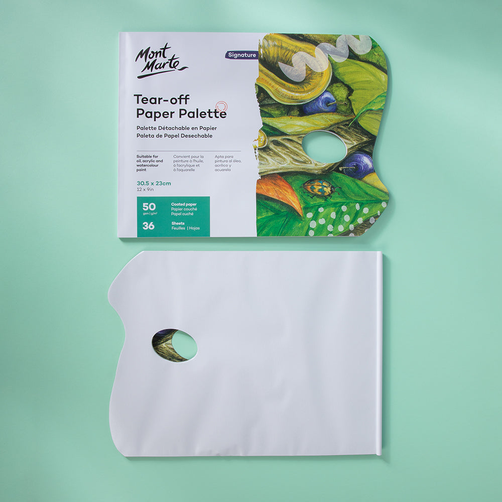 Mont Marte Tear Off Paper Palette Pad 36 sheet - Al Masam Stationery LLC - Sketching, Pastel & Marker Surfaces - Sketching, Pastel & Marker Surfaces