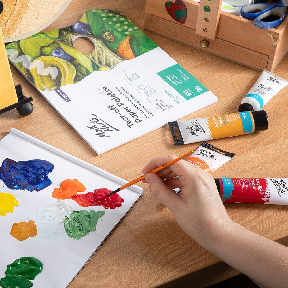 Mont Marte Tear Off Paper Palette Pad 36 sheet - Al Masam Stationery LLC - Sketching, Pastel & Marker Surfaces - Sketching, Pastel & Marker Surfaces
