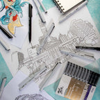 Mont Marte Technical Drawing Pens 12pc for Architecture, Illustration & Fine Line Ink Art