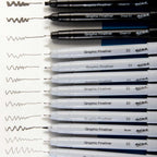 Mont Marte Technical Drawing Pens 12pc for Architecture, Illustration & Fine Line Ink Art