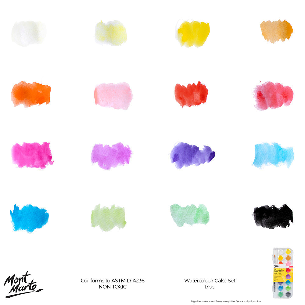Watercolour Cake Set Discovery 17pc