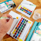 Mont Marte Watercolour Half Pan Set 39pc for Travel, Sketching & Professional Colour Range
