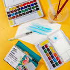 Mont Marte Watercolour Half Pan Set 39pc for Travel, Sketching & Professional Colour Range