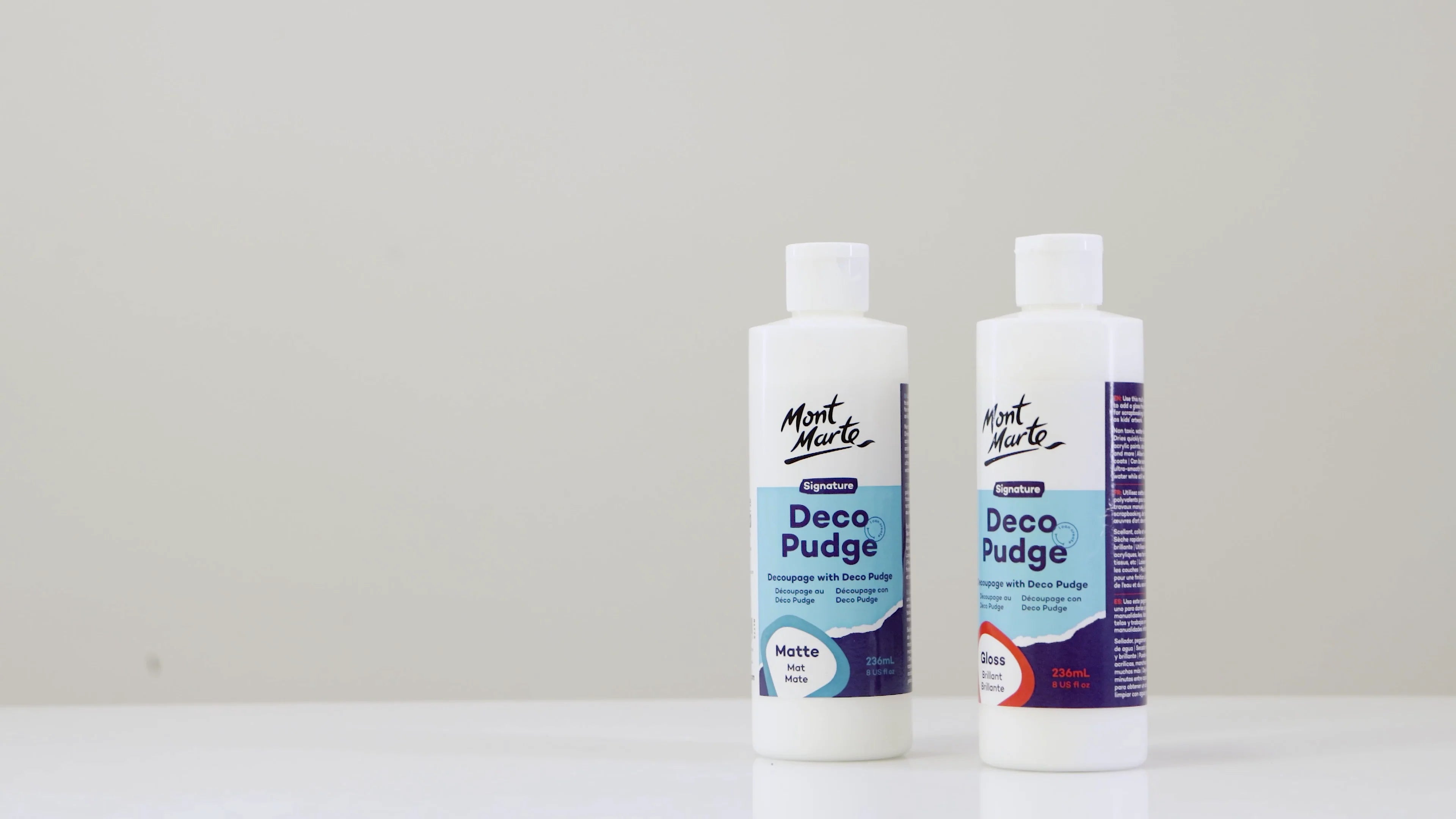 Mont Marte Deco Pudge Matte 236ml for Decoupage, Paper Crafts & Flat Finish Sealing Main image