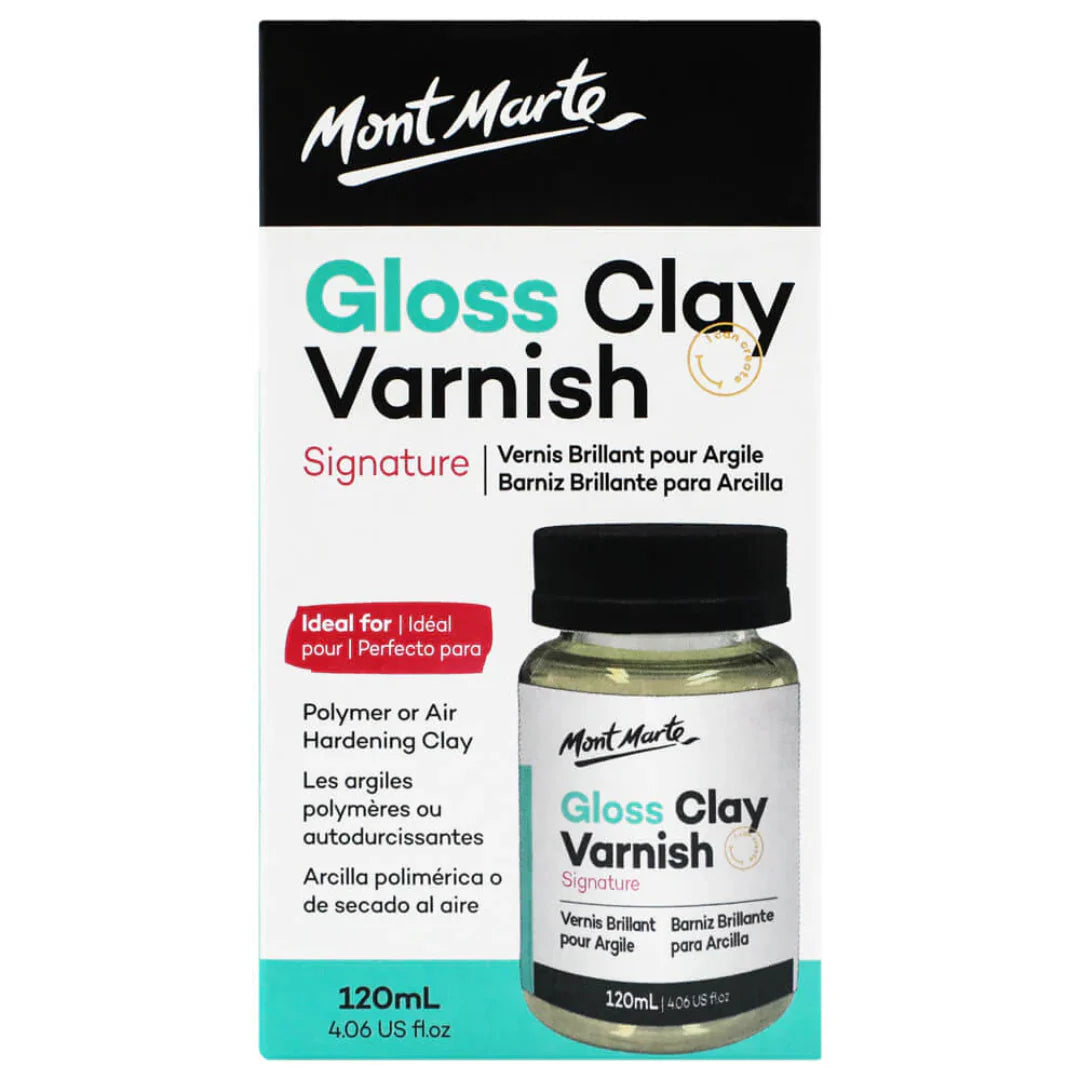 Mont Marte Gloss Clay Varnish 120ml for Air-Dry Clay, Sealing & Craft Protection Main image