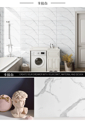 10/20pcs PVC Imitation Marble Floor Stickers Self-adhesive Wall Stickers Waterproof Bathroom Living room Moden Decoration Decals