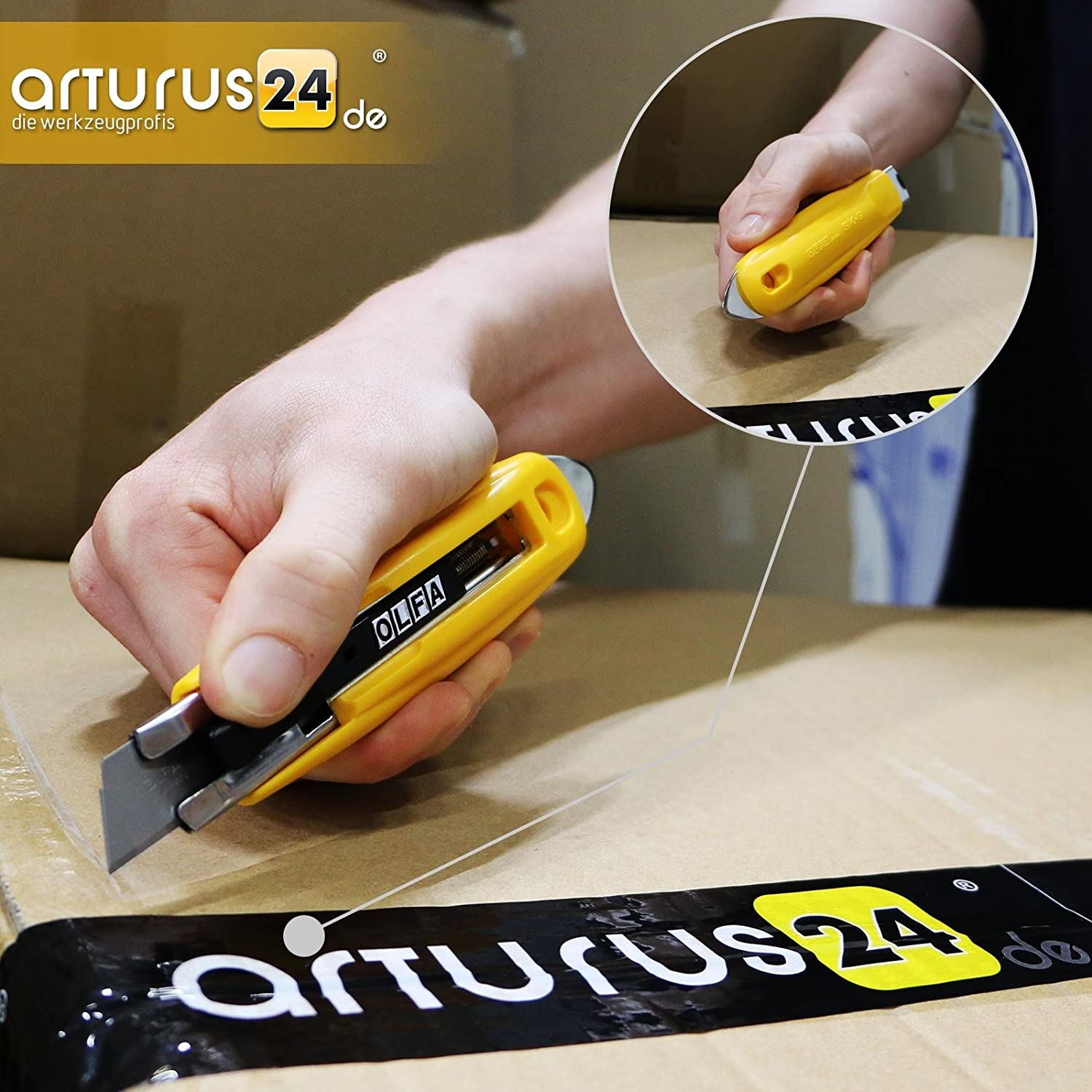 Olfa Safety Knife with Tape Slitter. - Al Masam Stationery LLC