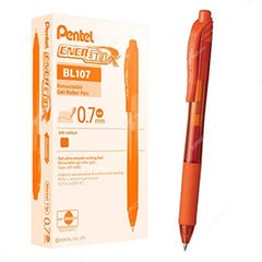 Pentel PE-BL107-10 Energel-X Gel Roller Pen 0.7MM Tip Orange - Al Masam Stationery LLC