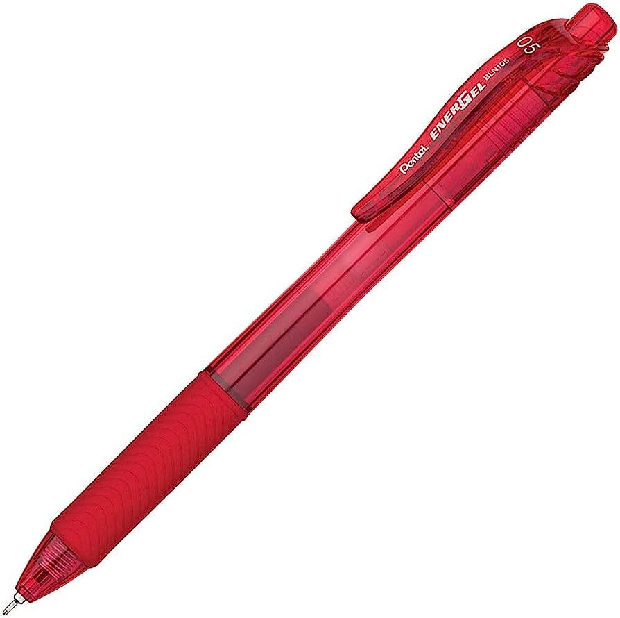Pentel Energel-X Metal Tip Pen 0.5 mm Red - Al Masam Stationery LLC Main image