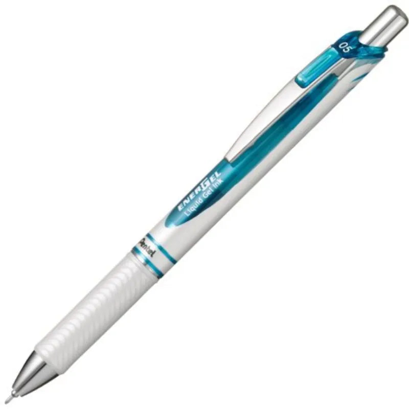 Pentel Energel Needle Tip Pen 0.5 mm Blue & White - Al Masam Stationery LLC Main image