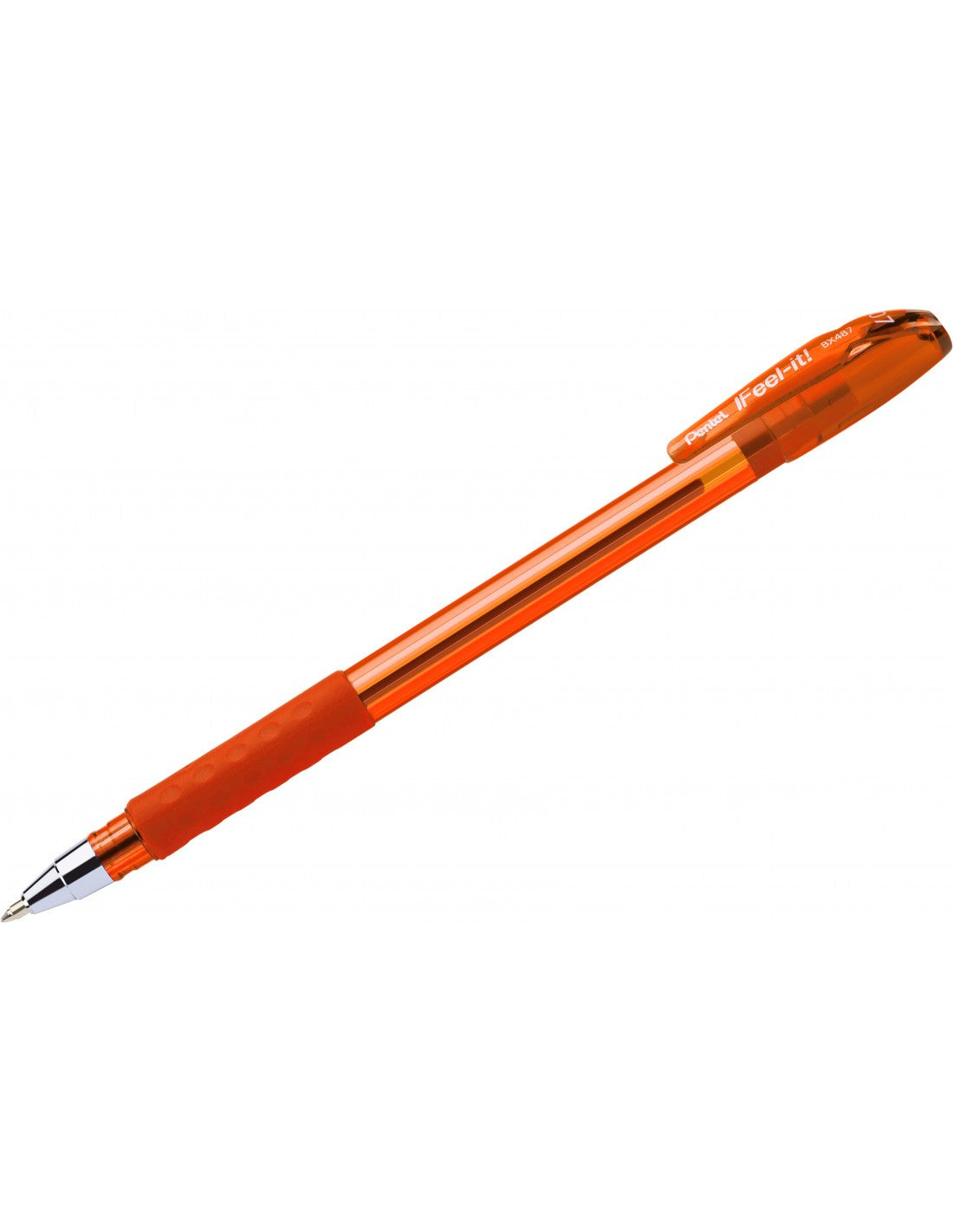 Pentel BX487-A Feel It Retractable Ball Point Pen 0.7mm Orange - Al Masam Stationery LLC Main image