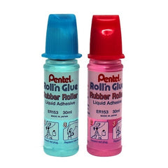 Pentel Roll n Glue Rubber Roller Liquid Adhesive Pink 30 ml - Al Masam Stationery LLC