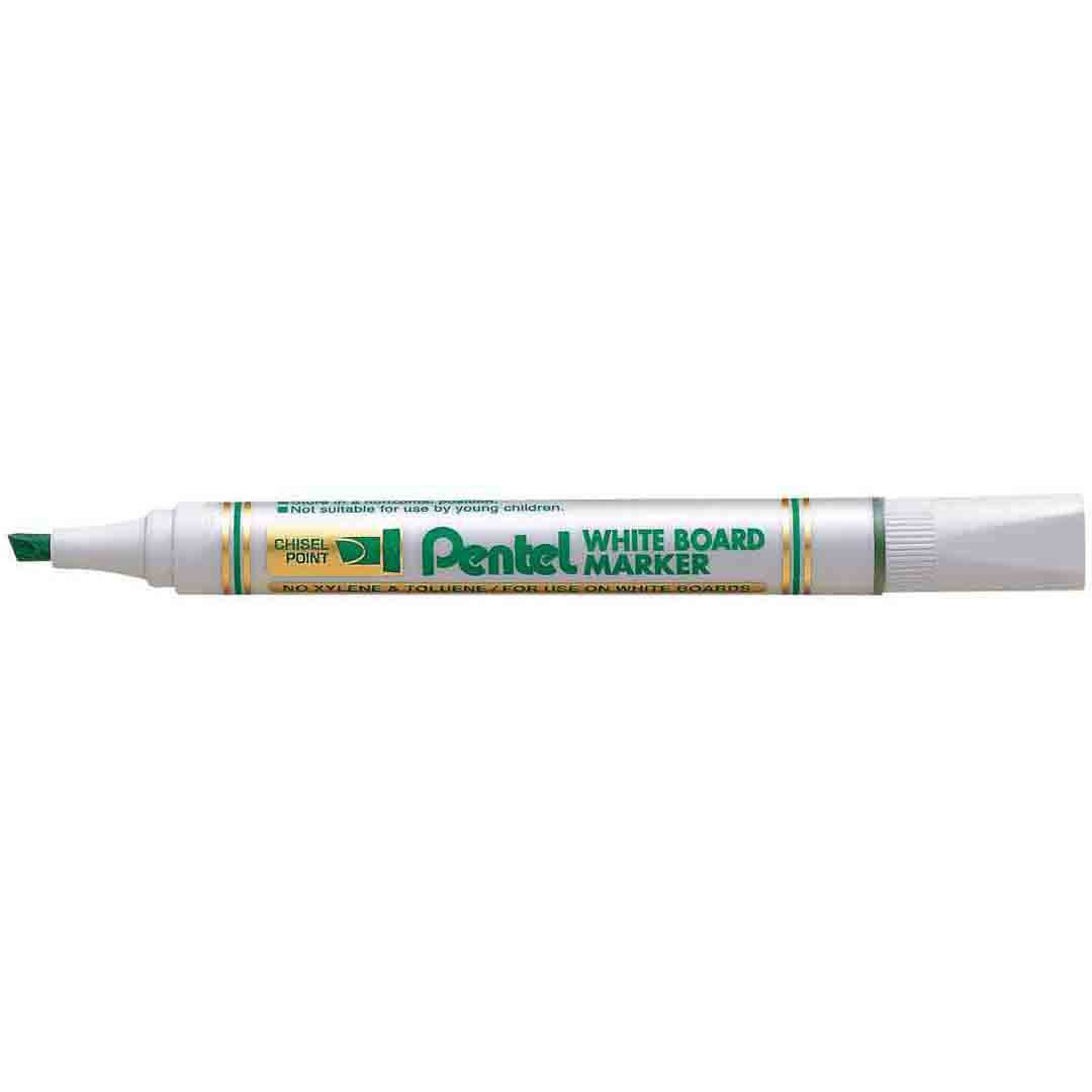 Pentel Marker White Board Chisel Green - Al Masam Stationery LLC Main image