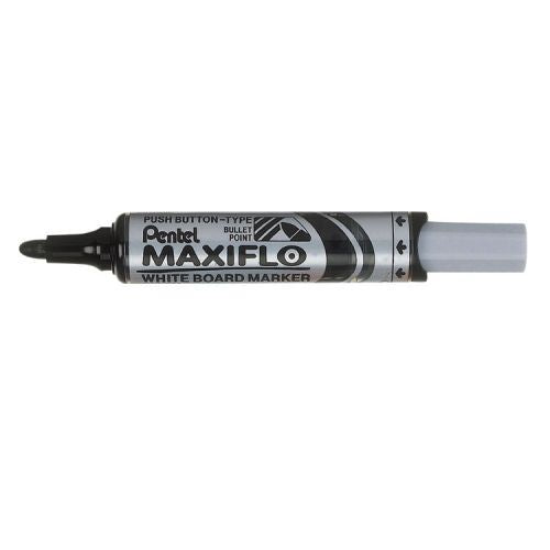 Pentel Maxiflo White Board Marker Bullet Tip Black - Al Masam Stationery LLC Main image