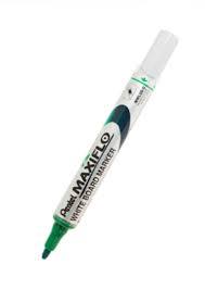Pentel Maxiflo White BoardMarker Slim Bullet Tip Green - Al Masam Stationery LLC Main image
