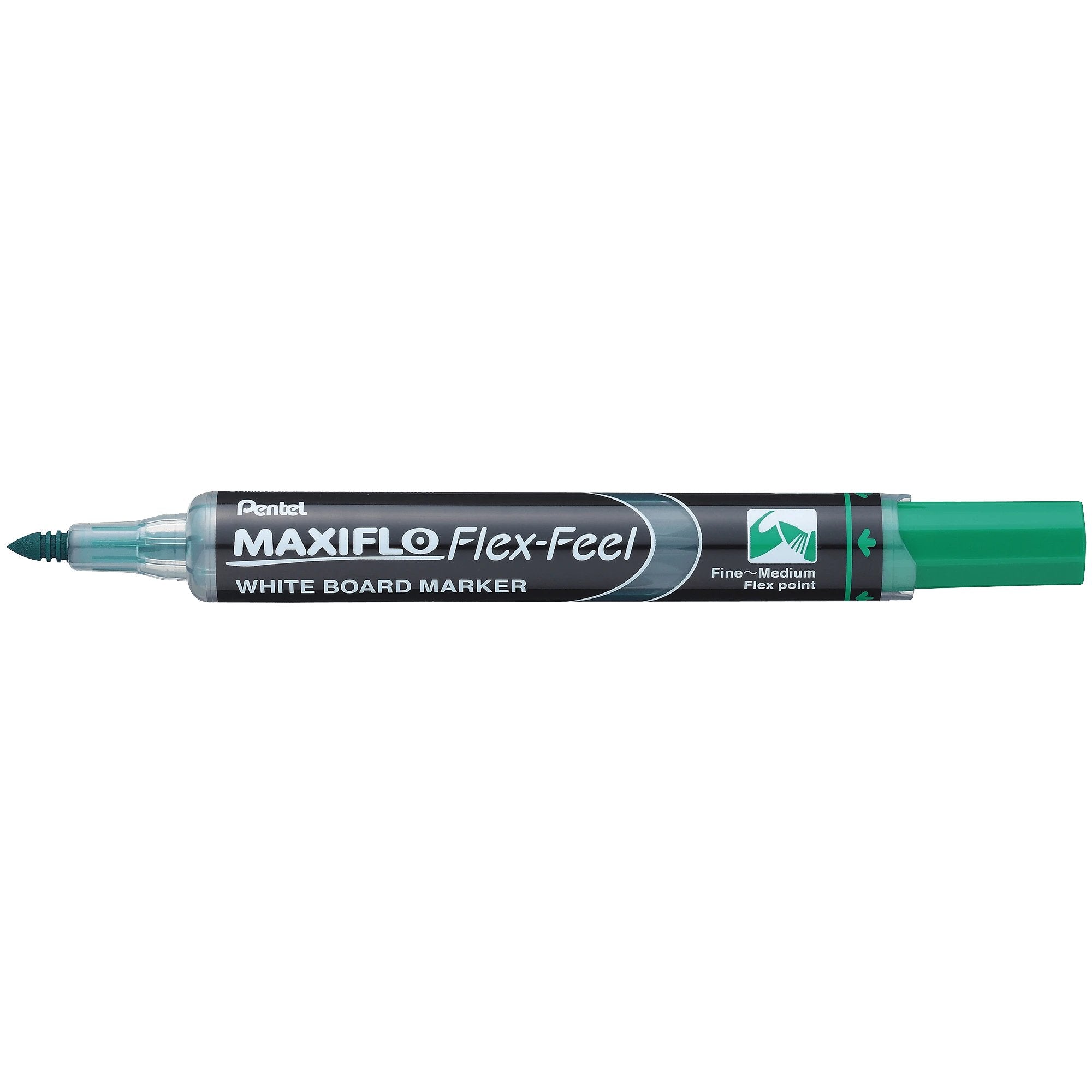 Pentel Maxiflo White Board Marker Flex-Feel Green - Al Masam Stationery LLC Main image
