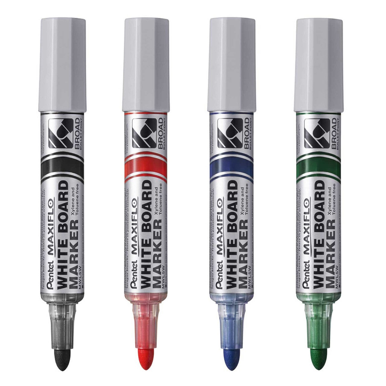 Pentel Maxiflo Broad With Bullet Tip 4 Pcs Wallet - Al Masam Stationery LLC Main image