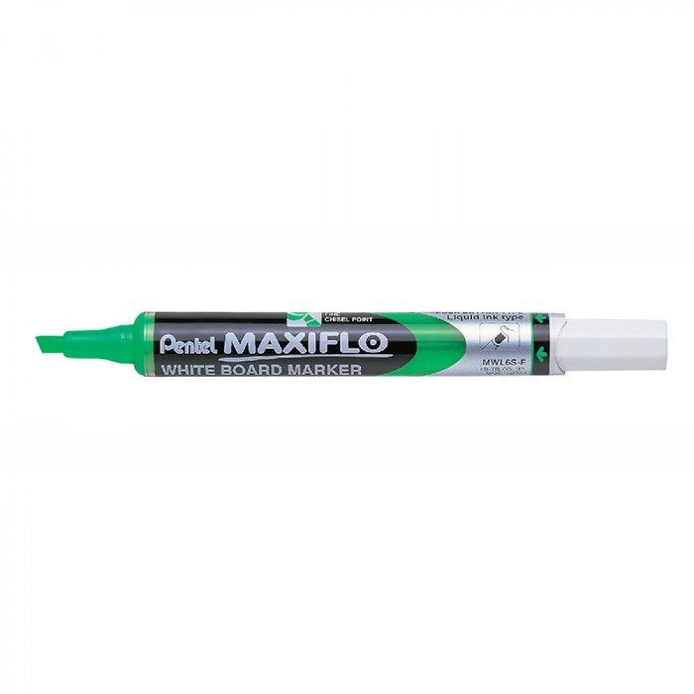 Pentel Maxiflo White BoardMarker Slim Chisel Tip Green - Al Masam Stationery LLC Main image