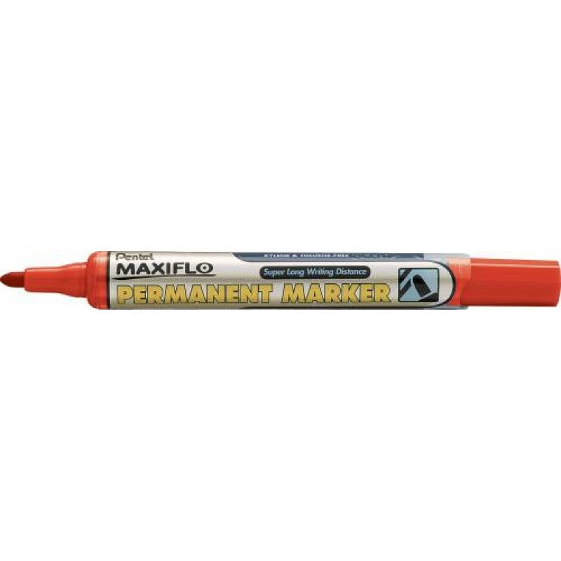 Pentel Maxiflo Permanent Bullet Tip Red - Al Masam Stationery LLC