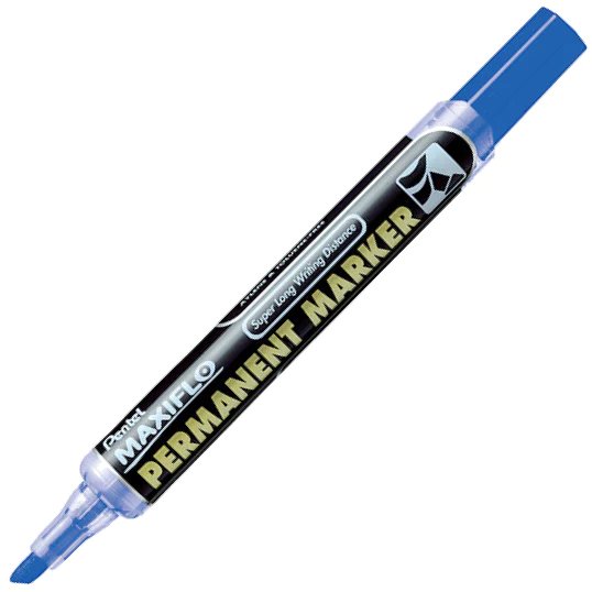 Pentel Maxiflo Permanent Chisel Tip Blue - Al Masam Stationery LLC
