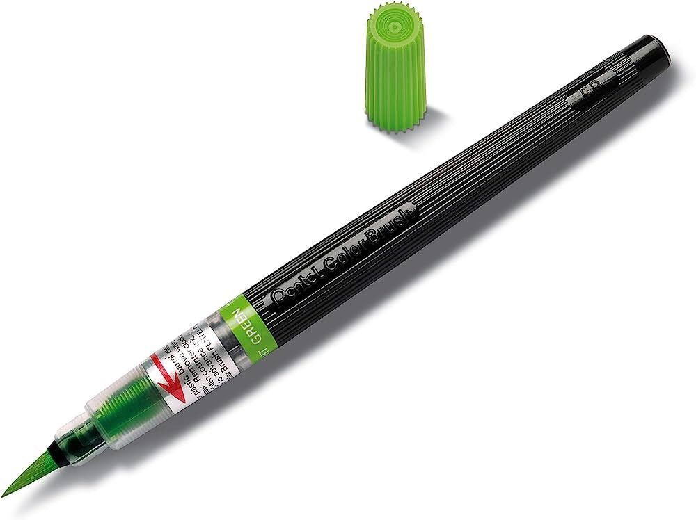 Pental Color Brush in Blister Pack Green - Al Masam Stationery LLC Main image