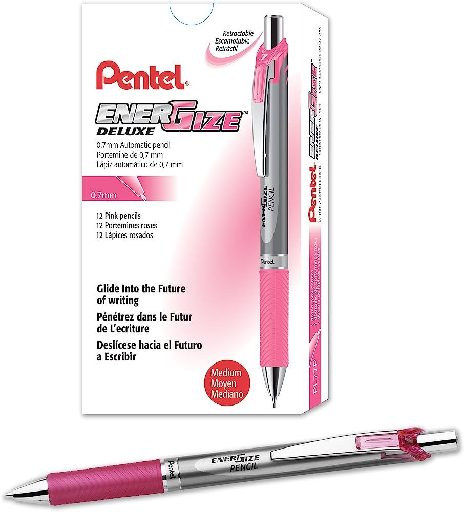 Pentel M. Pencil Energize 0.7mm Pink - Al Masam Stationery LLC Main image