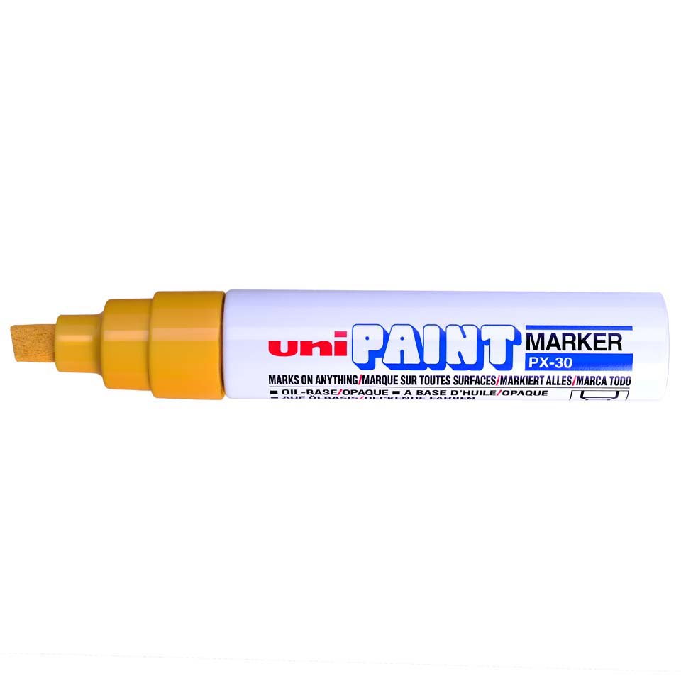 Uniball Multi-Surface Paint Marker Chisel Tip Yellow - Al Masam Stationery LLC Main image