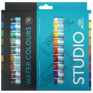 Phoenix Studio Watercolour 18*12ML Paper Box Set ABL Tube - Al Masam Stationery LLC Main image