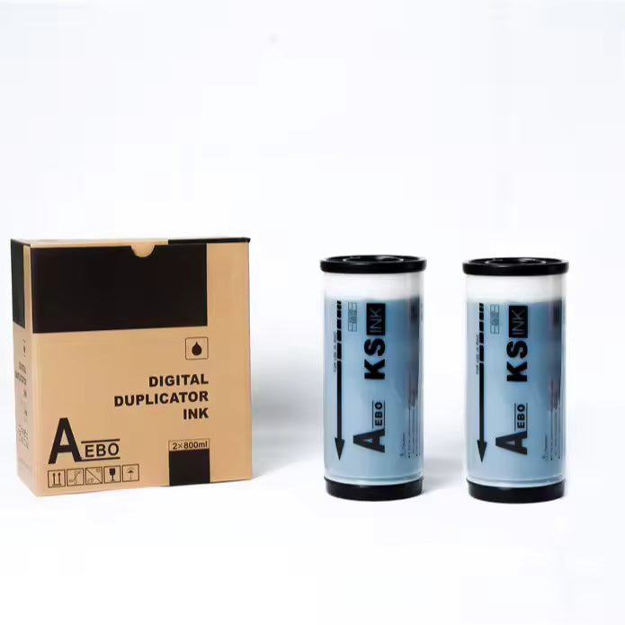 RISO Black Ink 800ml for KS, CZ & CV Risograph Digital Duplicator Machines - Al Masam Stationery LLC - Printer Media - Printer Media