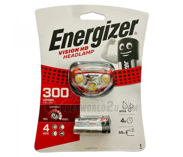 Energizer Vision Headlight 300L LED Headlamp HDB322 - (Pack of 1) - Al Masam Stationery LLC Main image