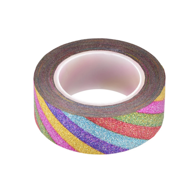 Multicolor Striped Glitter Tape for Crafts Secondary image