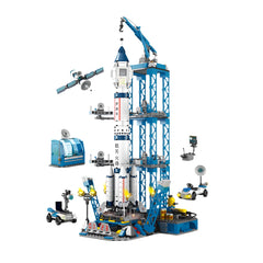 ELMAS Manned Rocket Building Blocks with Astronaut Figure