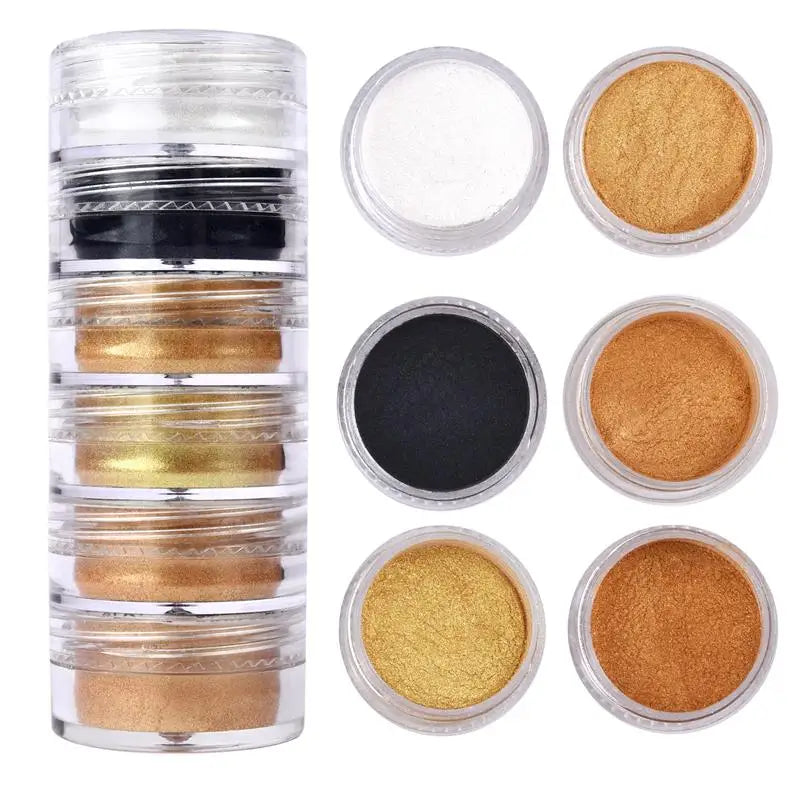 ELMAS 6 Color Pearl Powder Pigment Set for DIY Crafts - Al Masam Stationery LLC