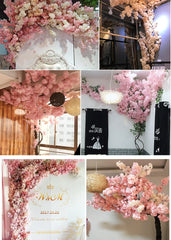 ELMAS Elegant Cherry Blossom Silk Branch Decor