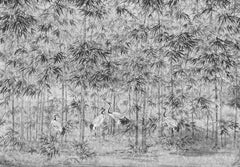 ELMAS Custom 3D Wallpaper Mural Bamboo Leaf Crane Decor - Al Masam Stationery LLC