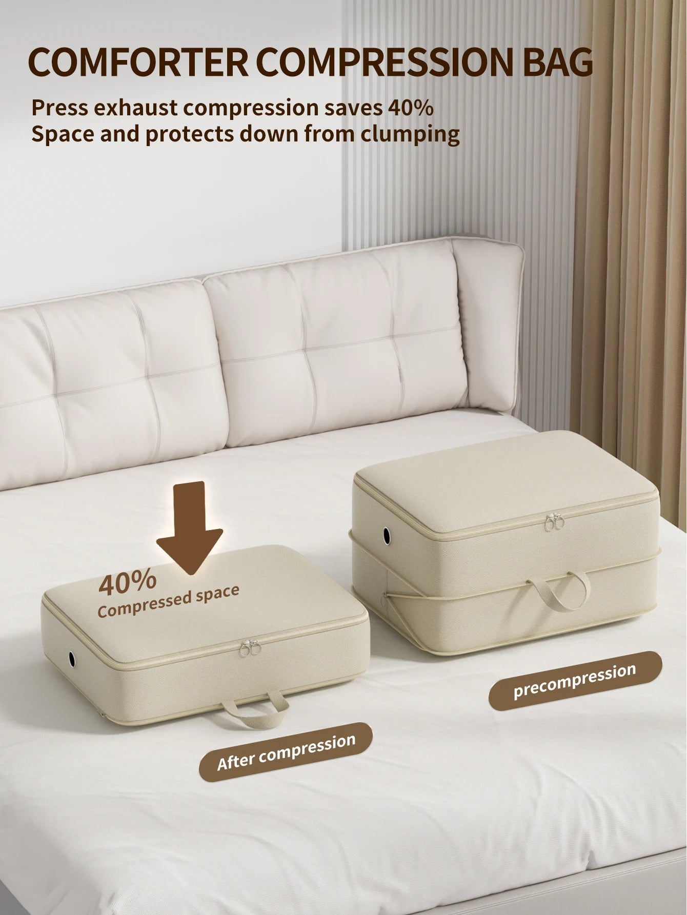 ELMAS Compression Down Jacket Quilt Storage Bag Organizer - Al Masam Stationery LLC