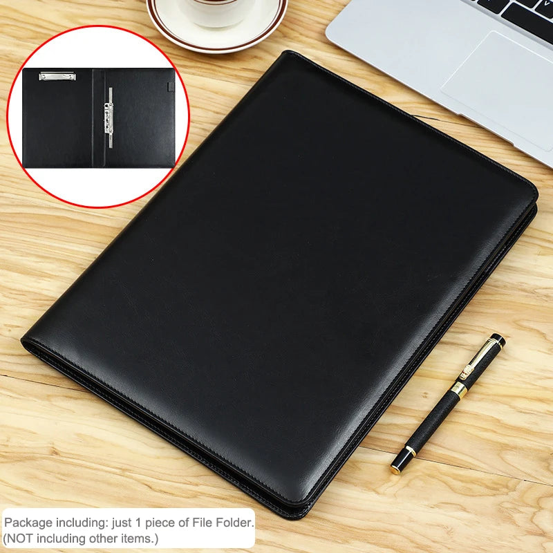 ELMAS Elegant PU Leather A4 Padfolio with Clips - Al Masam Stationery LLC