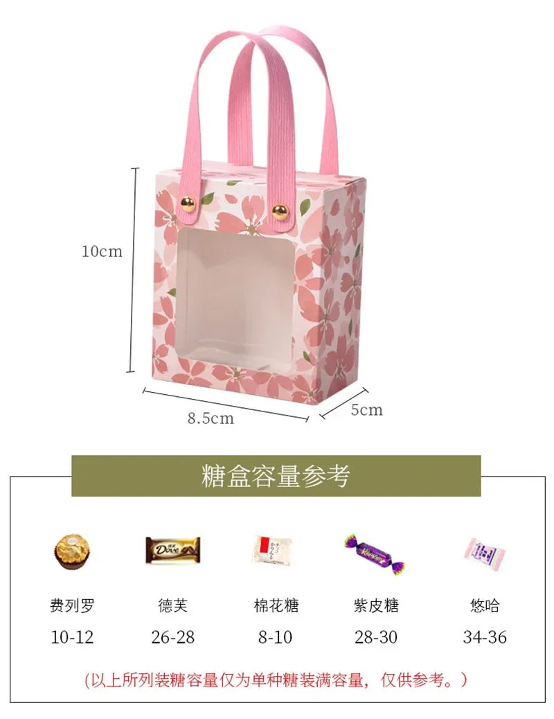 ELMAS Pink Cherry Blossom Candy Gift Boxes 10-100Pcs - Al Masam Stationery LLC
