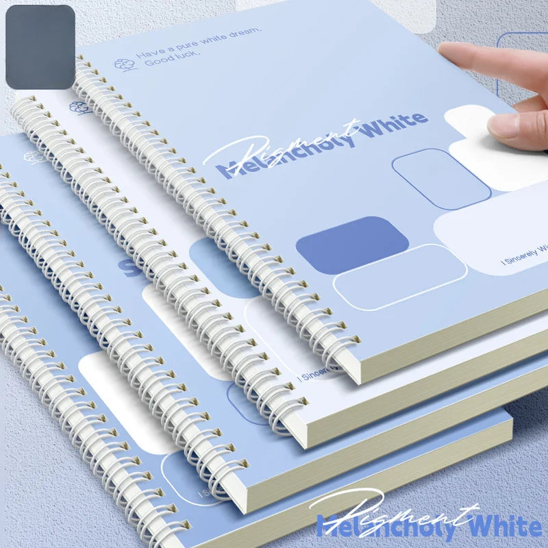 ELMAS A5 Coil Notebook Simple Blue Cute Notebook for Students - Al Masam Stationery LLC