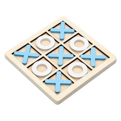 ELMAS Family Fun Wooden Tic Tac Toe Game Board