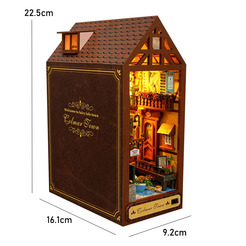 ELMAS Creative 3D Puzzle Dollhouse Bookshelf Set - Al Masam Stationery LLC
