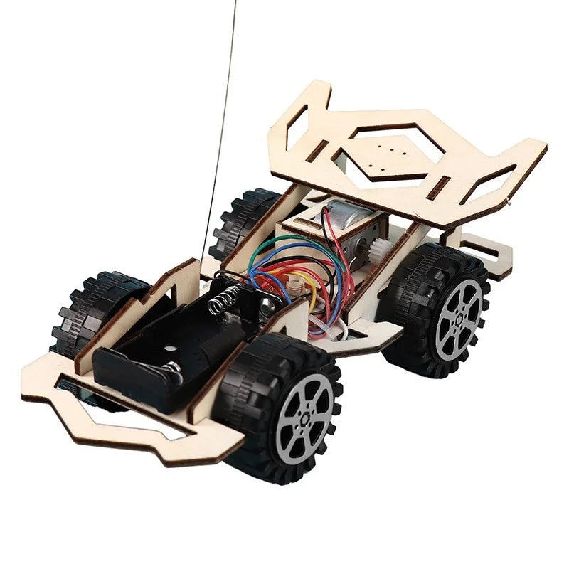 ELMAS DIY Electric Wooden Racing RC Toy for Kids - Al Masam Stationery LLC