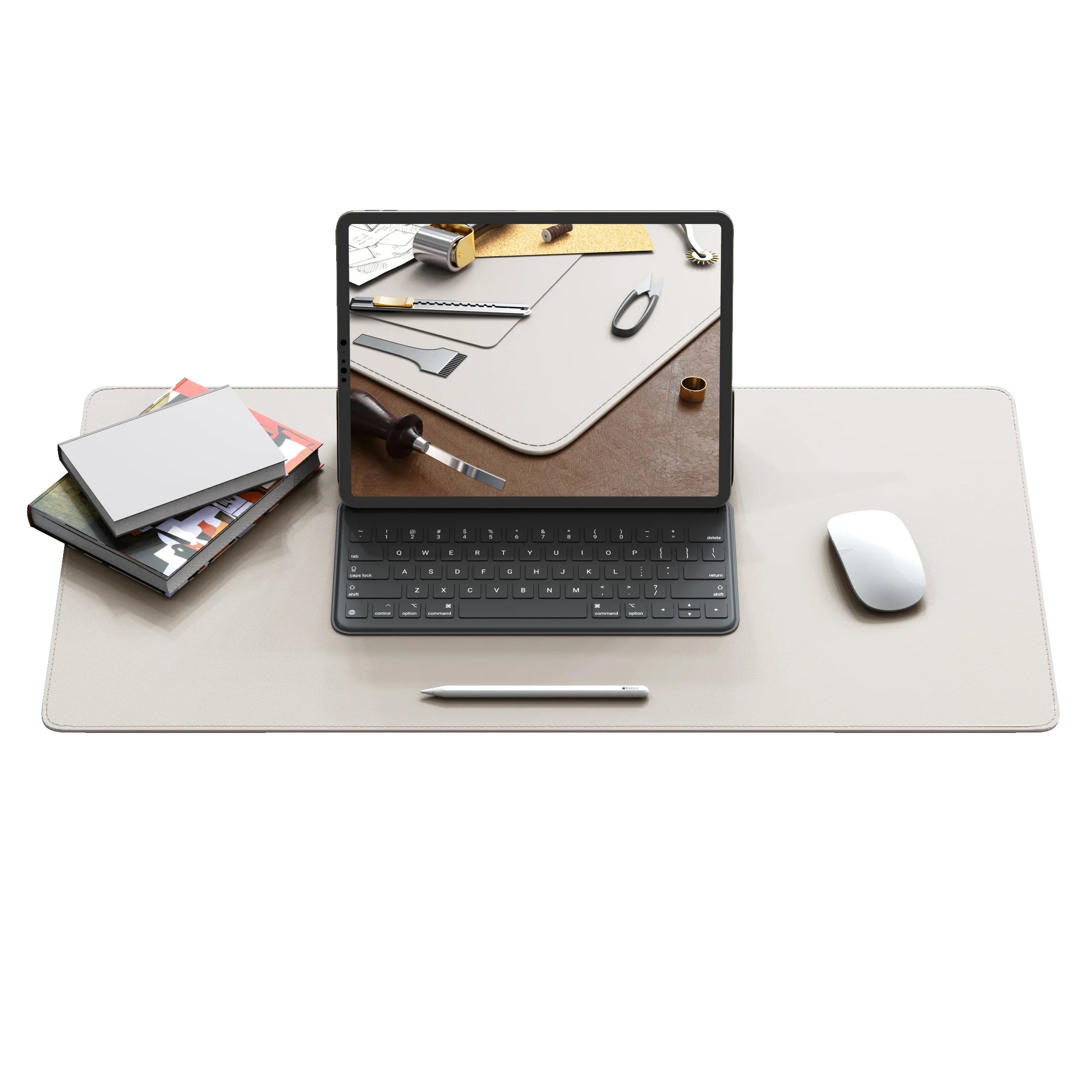 ELMAS Premium Dual-Sided Cork & Leather Mouse Pad - Al Masam Stationery LLC