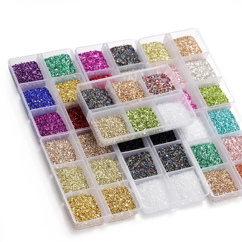 ELMAS Crushed Glass Stones for DIY Resin Crafts & Nail Art - Al Masam Stationery LLC