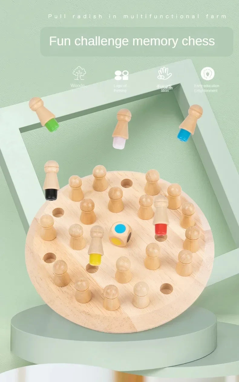 ELMAS Wooden Memory Match Stick Chess Game for Kids - Al Masam Stationery LLC