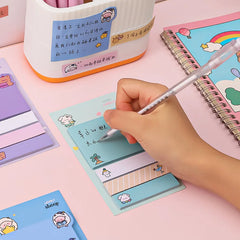 ELMAS Cute Kawaii Animal Sticky Notes & Memo Pad Set