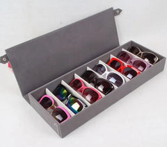 ELMAS Elegant 8-Slot Eyewear Organizer Case