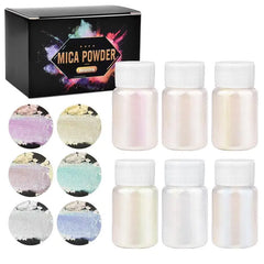 ELMAS 6 Color Pearl Powder Pigment Set for DIY Crafts