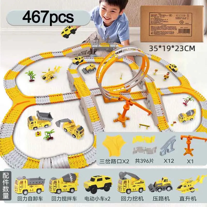 ELMAS 137-467pcs Children Electric Track Car Set Gift - Al Masam Stationery LLC