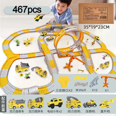 ELMAS 137-467pcs Children Electric Track Car Set Gift